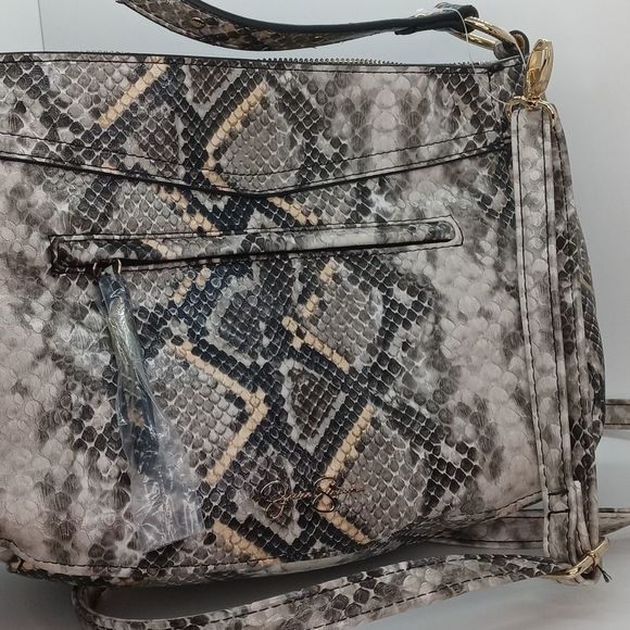 Jessica Simpson Natural Python Sabrina Shoulder Bag NWT - Picture 12 of 14